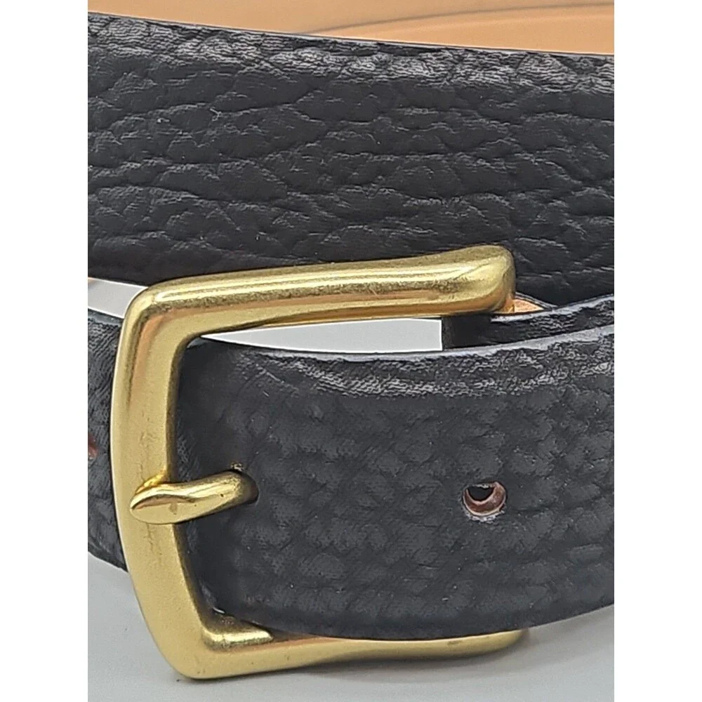 Crescent Leather Black Genuine Imported Shark Belt Size 38 1.25